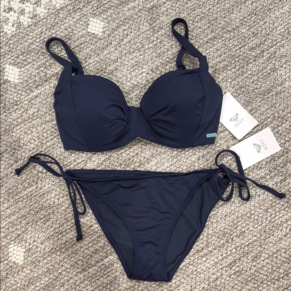 Roxy Navy Blue Bikini Swim